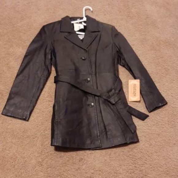 Vintage leather coat - Picture 3 of 4